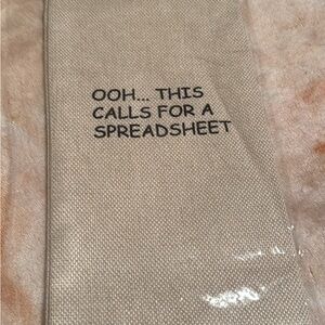 Beige Canvas Pouch with Fun Text